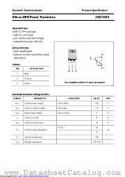 2SD1893 datasheet pdf Savantic