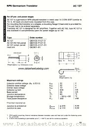 AC127 compl. paired datasheet pdf Siemens