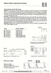 BB103 blue datasheet pdf Siemens