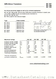 BC168A datasheet pdf Siemens