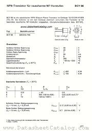 BCY66 datasheet pdf Siemens