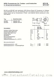 BFX59 datasheet pdf Siemens