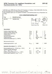 BFX62 datasheet pdf Siemens