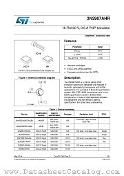 2N2907ARUBT datasheet pdf ST Microelectronics