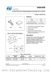 2N3810HRG datasheet pdf ST Microelectronics