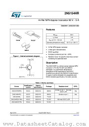 2N5154SHRT datasheet pdf ST Microelectronics