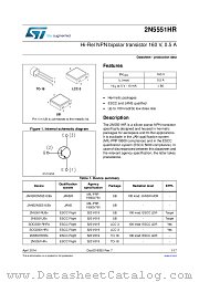 2N5551RHRG datasheet pdf ST Microelectronics