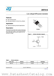 2ST31A datasheet pdf ST Microelectronics