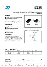 2STF1550 datasheet pdf ST Microelectronics