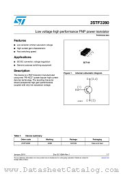 2STF2280 datasheet pdf ST Microelectronics