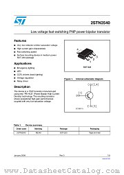 2STN2540 datasheet pdf ST Microelectronics