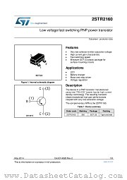2STR2160 datasheet pdf ST Microelectronics