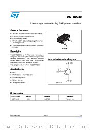 2STR2230 datasheet pdf ST Microelectronics