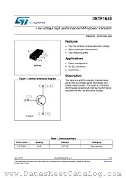 3STF1640 datasheet pdf ST Microelectronics