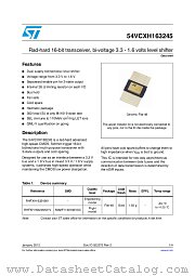 54VCXH163245 datasheet pdf ST Microelectronics