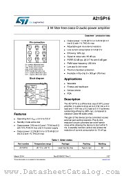 A21SP16J datasheet pdf ST Microelectronics