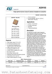A22H165 datasheet pdf ST Microelectronics