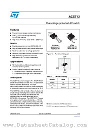 ACST1210-7G datasheet pdf ST Microelectronics