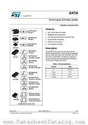 BAT30 datasheet pdf ST Microelectronics