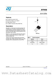 BTW68-1200RG datasheet pdf ST Microelectronics