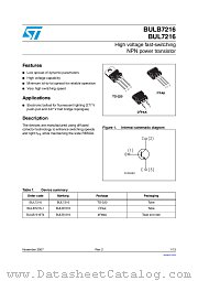 BULB7216T4 datasheet pdf ST Microelectronics