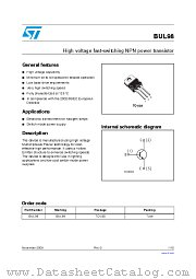 BUL98 datasheet pdf ST Microelectronics