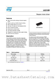 E-L6219R013TR datasheet pdf ST Microelectronics