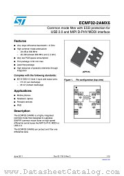 ECMF02-2AMX6 datasheet pdf ST Microelectronics