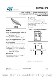 ECMF02-2BF3 datasheet pdf ST Microelectronics