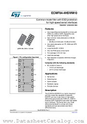 ECMF04-4HSWM10 datasheet pdf ST Microelectronics