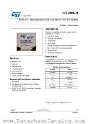 EFL700A39 datasheet pdf ST Microelectronics