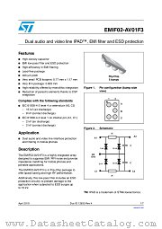 EMIF02-AV01F3 datasheet pdf ST Microelectronics