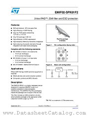 EMIF02-SPK01F2 datasheet pdf ST Microelectronics
