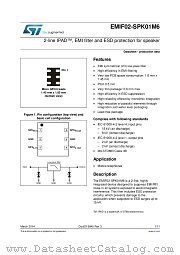 EMIF02-SPK01M6 datasheet pdf ST Microelectronics