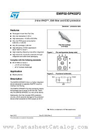 EMIF02-SPK02F2 datasheet pdf ST Microelectronics
