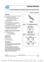 EMIF02-SPK03F2 datasheet pdf ST Microelectronics