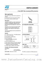 EMIF02-USB05F2 datasheet pdf ST Microelectronics