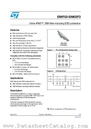EMIF03-SIM02F3 datasheet pdf ST Microelectronics