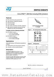 EMIF03-SIM04F3 datasheet pdf ST Microelectronics