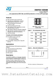 EMIF04-1005M8 datasheet pdf ST Microelectronics