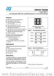 EMIF04-1502M8 datasheet pdf ST Microelectronics