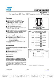 EMIF06-1005M12 datasheet pdf ST Microelectronics