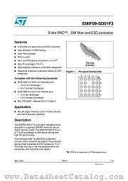 EMIF09-SD01F3 datasheet pdf ST Microelectronics