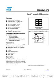 ESDA6V1-5T6 datasheet pdf ST Microelectronics