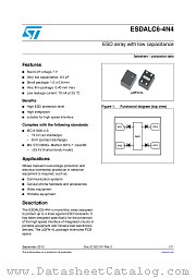 ESDALC6-4N4 datasheet pdf ST Microelectronics