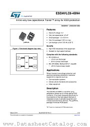 ESDAVLC8-4BN4 datasheet pdf ST Microelectronics