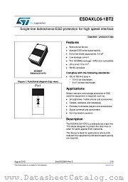ESDAXLC6-1BT2 datasheet pdf ST Microelectronics