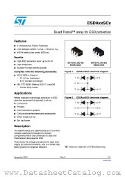 ESDAxxSCx datasheet pdf ST Microelectronics