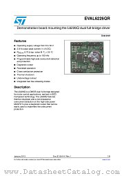 EVAL6226QR datasheet pdf ST Microelectronics
