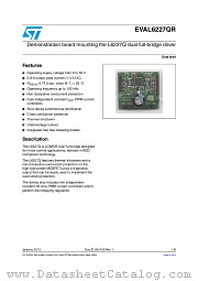EVAL6227QR datasheet pdf ST Microelectronics